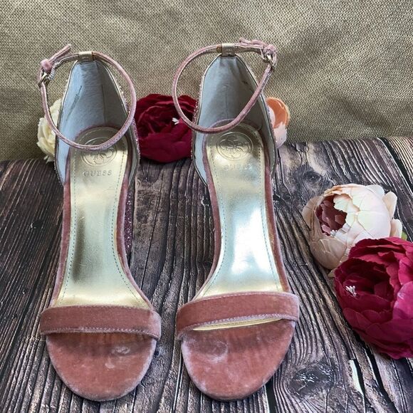 GUESS Pink BamBam Block-Heel Dress Sandals - Picture 2 of 9